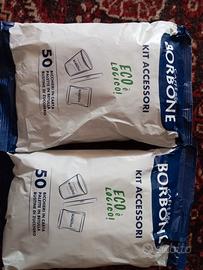 2 kit bicchierini carta accessori ecologico 