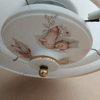 Lampadario con pitture a mano