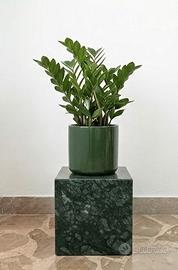 Piedistallo Cubico in Marmo Verde Alpi 25x25x25cm