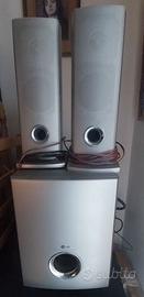 IMPIANTO AUDIO LG di 2 CASSE E 1 SUBWOOFER