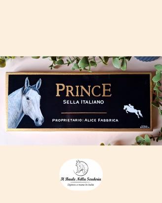 Targhe da box personalizzate per cavalli dipinte 