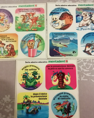 Adesivi Mentadent anni 80