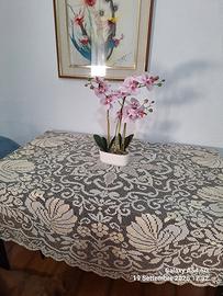tovaglia ricamata a mano x10 rotonda 