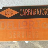 Insegna pubblicitaria carburatori Dell'orto 
