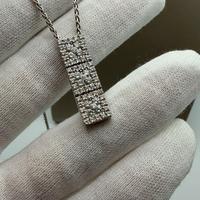 Ciondolo oro bianco 18 kt diamanti 1,15 ct