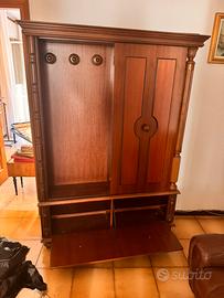 Armadio ingresso vintage con specchiera e cassetti