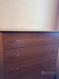 Cassettiera in legno 7 cassetti