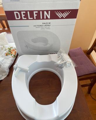 Rialzo WC Delfin h.10 cm con fissaggi laterali