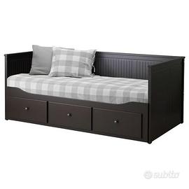 IKEA Hemnes divano letto 3 cassetti nero