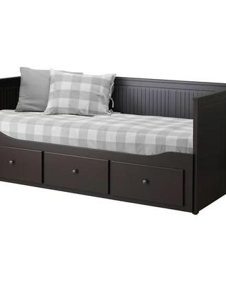 IKEA Hemnes divano letto 3 cassetti nero
