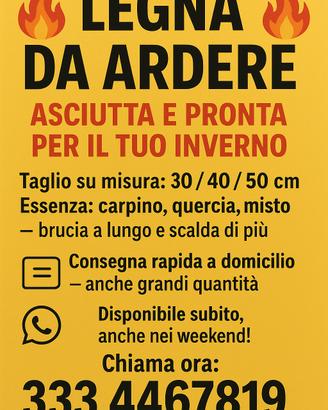 Legna secca per inverno