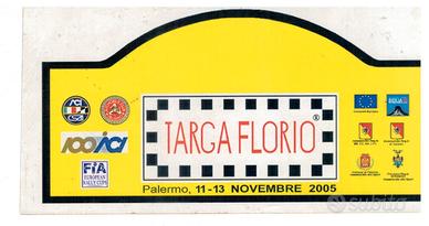 AUTOMOBILISMO ADESIV0 CM. 18x9 rally TARGA FLORIO