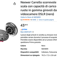 Carrello Dolly Ruote per Fotocamera