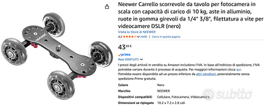 Carrello Dolly Ruote per Fotocamera