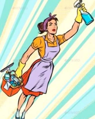 Donna italiana per pulizie esperienza trentennale