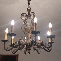 lampadario in bronzo