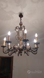 lampadario in bronzo