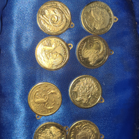 Medaglie segni zodiacali dorate Pietro Annigoni