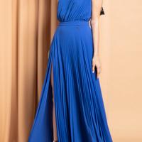 abito lungo blu elettrico