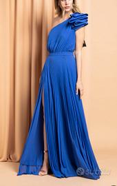 abito lungo blu elettrico