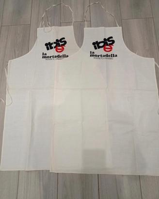 2 grembiuli da cucina vintage in cotone nuovi