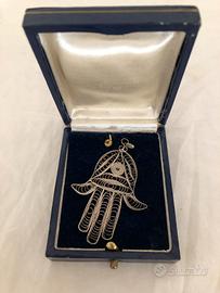 Mano di Fatima ciondolo filigrana argento gr4,10