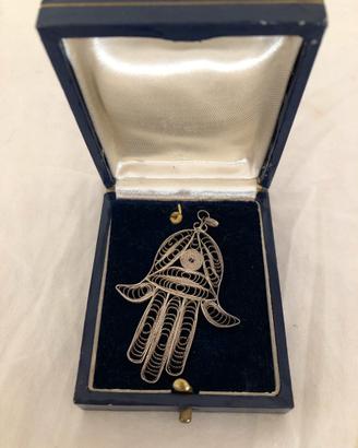 Mano di Fatima ciondolo filigrana argento gr4,10