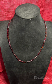 Collana perle di granato