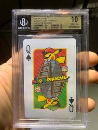 Carta Pokemon Poker Pikachu Mario e Luigi