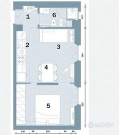 Luminoso e confortevole bilocale