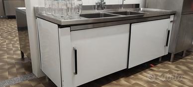 Lavello da cucina industriale/profess.con mobile