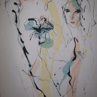 Ernesto Treccani "Donna con Fiore"