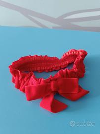 Giarrettiera in velluto rosso