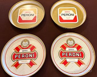 7 Vassoi Birra Peroni assortiti Vintage anni 70/80