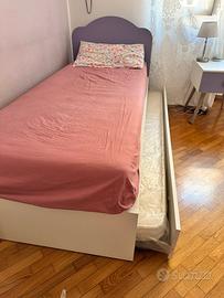 Letto singolo con secondo letto estraibile