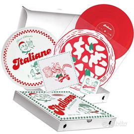 Vinile rosso +piatto pizza Italiano Sfera Ebbasta