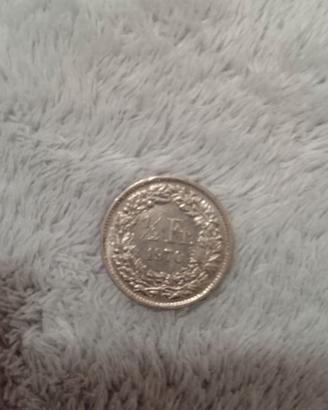 1/2 Frank del 1970 argento