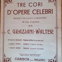 Spartito per canto e pianoforte coro dei Lombardi