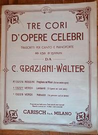 Spartito per canto e pianoforte coro dei Lombardi