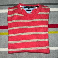Tommy Hilfiger Maglione a Righe Rosso/Grigio