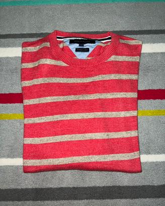 Tommy Hilfiger Maglione a Righe Rosso/Grigio