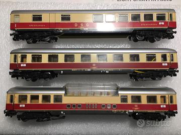 Marklin 3 vetture TEE con illuminazione