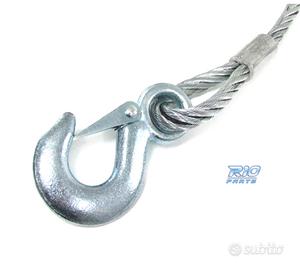 CAVO D'ACCIAIO RIMORCHIO CON DOPPIO GANCIO