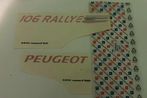Adesivi baule Peugeot 106 Rallye