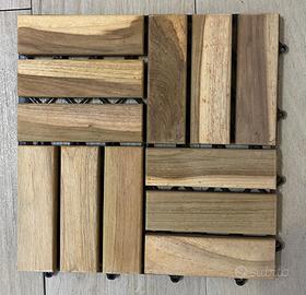 PIASTRELLA AD INCASTRO IN LEGNO TEAK