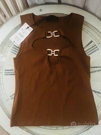 Zara top marrone taglia M