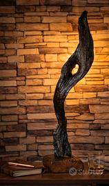 Piantana in legno naturale