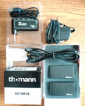 Mini amplificatore, Humbucker, Alimentatore, Cavo.