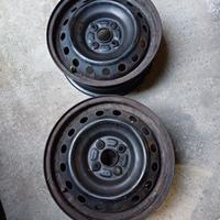 2 cerchi auto acciaio 15 pollici