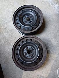 2 cerchi auto acciaio 15 pollici